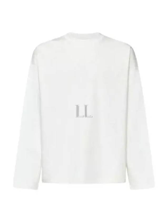 Logo Print Cotton Long Sleeve T-Shirt White - JIL SANDER - BALAAN 2