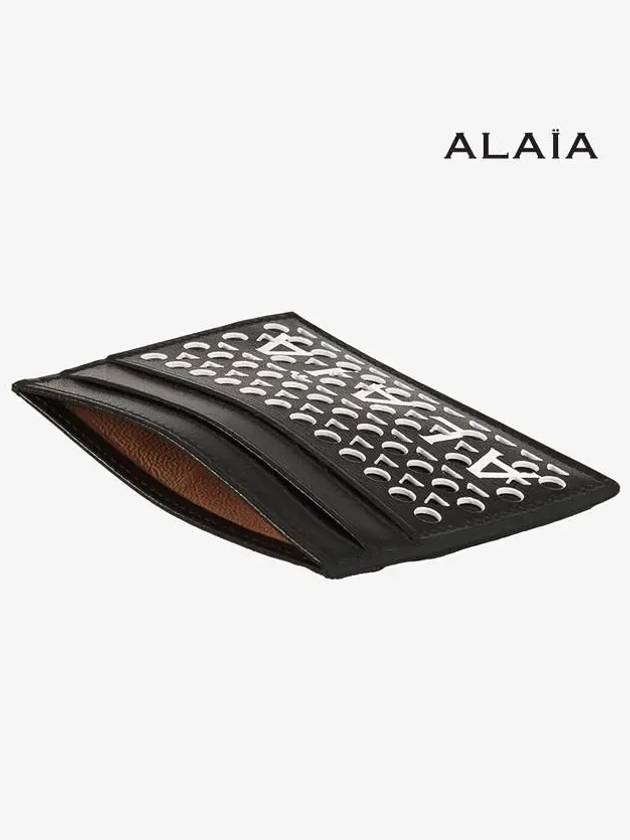 Openwork Logo Card Wallet Black - ALAIA - BALAAN 5