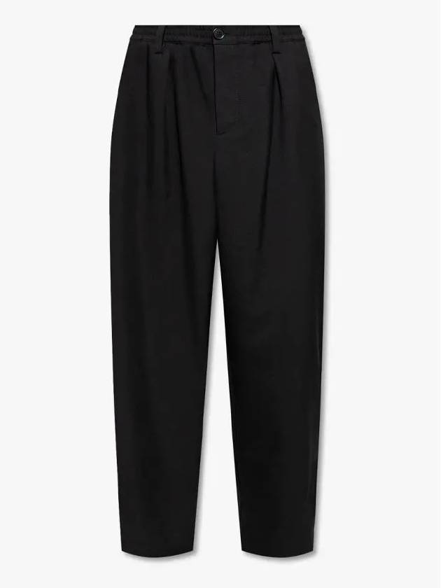 Men's Wool Straight Pants Black - MARNI - BALAAN.