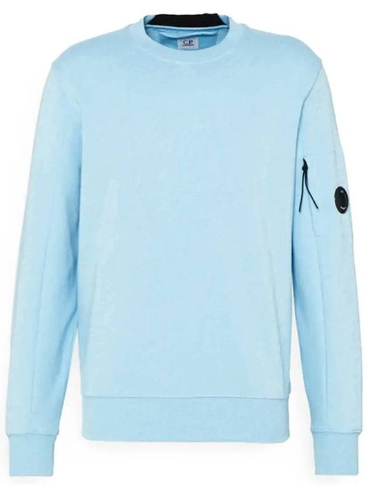 Men's Lens Wappen Diagonal Sweatshirt Sky Blue - CP COMPANY - BALAAN 2