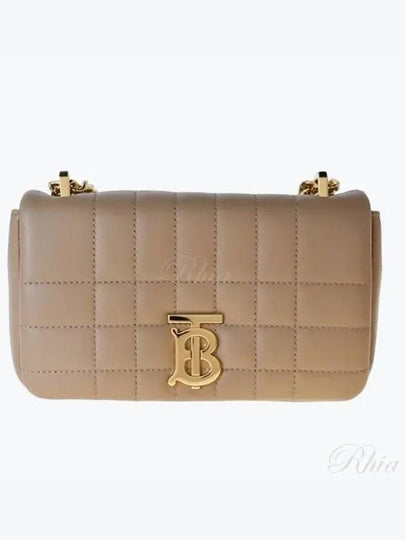 Lola Quilted Leather Mini Shoulder Bag Beige - BURBERRY - BALAAN 2