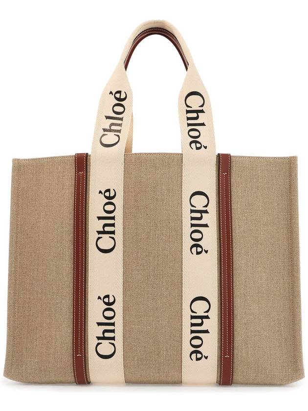 Woody Large Tote Bag White Brown Beige - CHLOE - BALAAN 2