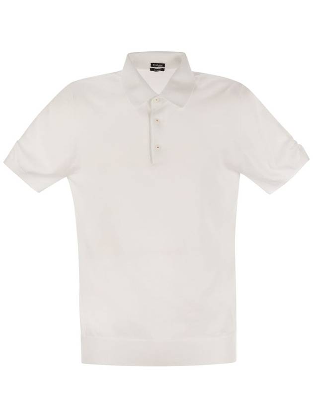 Short-sleeved cotton polo shirt - KITON - BALAAN 1