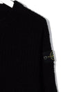 Kids Wappen Knit Black 7516505D2 V0029 - STONE ISLAND - BALAAN 4