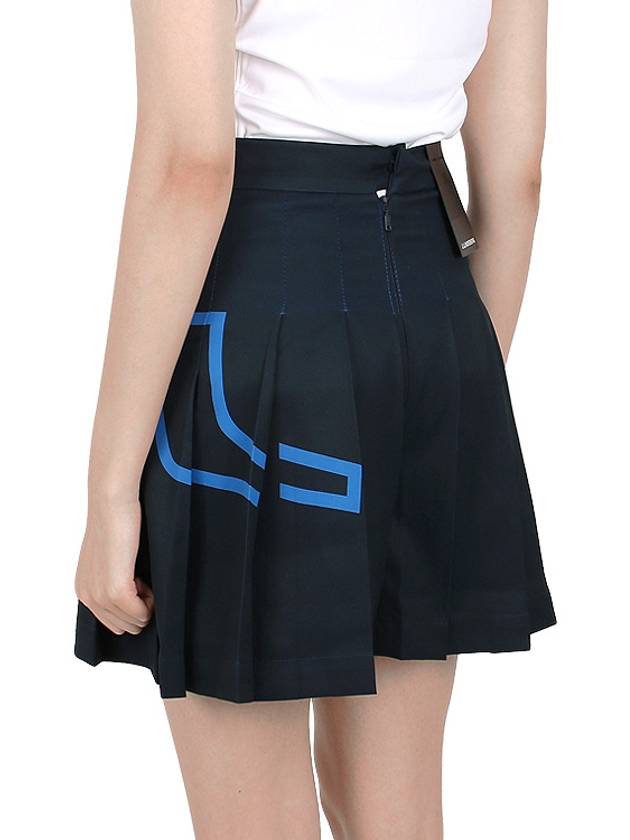 Women's Naomi Pleated Skirt Navy - J.LINDEBERG - BALAAN 6