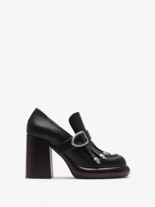 Fringe Wedge Heel Loafers Black - BURBERRY - BALAAN 2