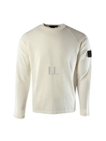 Wappen Patch Crew Neck Knit Top Ivory - STONE ISLAND - BALAAN 2