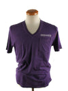 Vintage V-Neck Washed Short-Sleeved T-Shirt Purple - DSQUARED2 - BALAAN 3