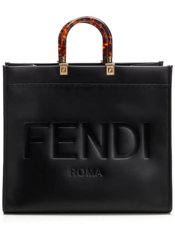 Sunshine Large Tote Bag Black - FENDI - BALAAN 1