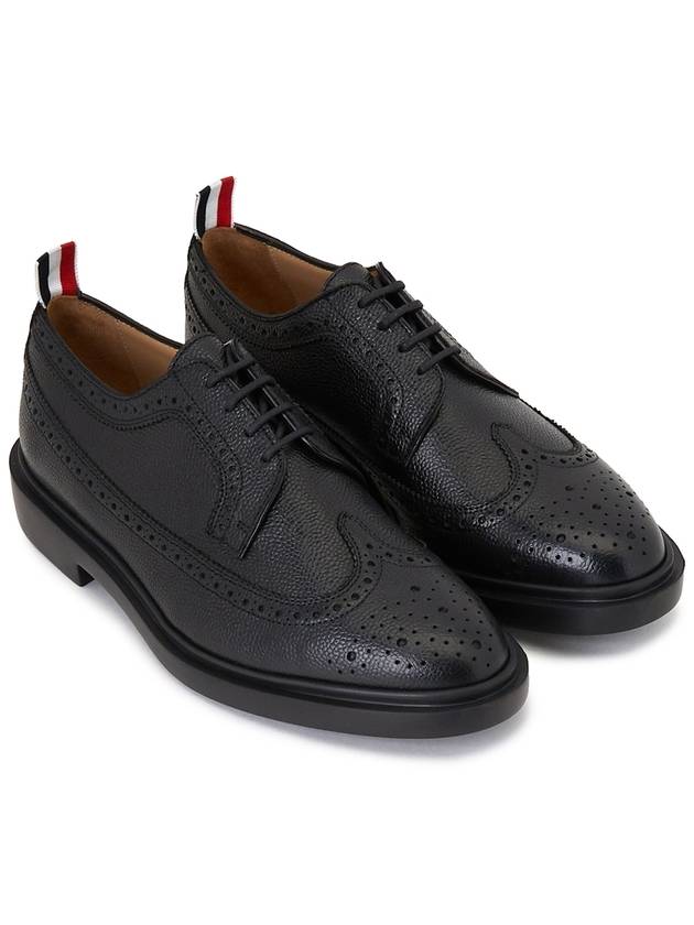 Men's Classic Long Wing Brogue Lace Up Brogue Shoes Black - THOM BROWNE - BALAAN 4