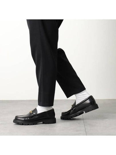 Triomphe Magaret Chain Chunky Leather Loafers Black - CELINE - BALAAN 2