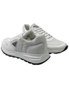 Prax 01 Re-Nylon Brushed Leather Low-Top Sneakers White - PRADA - BALAAN 4