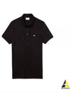 Logo Patch Slim Fit Polo Shirt Black - LACOSTE - BALAAN 2