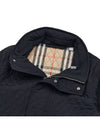 Check Hooded Quilted Jacket Black - BURBERRY - BALAAN 8