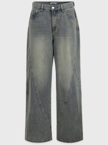 Sandy M Point Wide Jeans Vintage Denim - MICANE - BALAAN 1