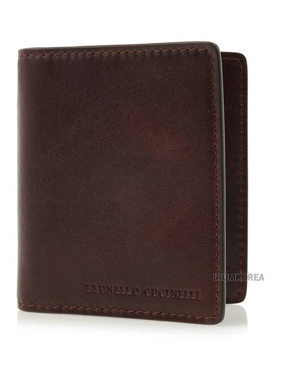 Calfskin Money Clip Card Wallet Burgundy - BRUNELLO CUCINELLI - BALAAN 2