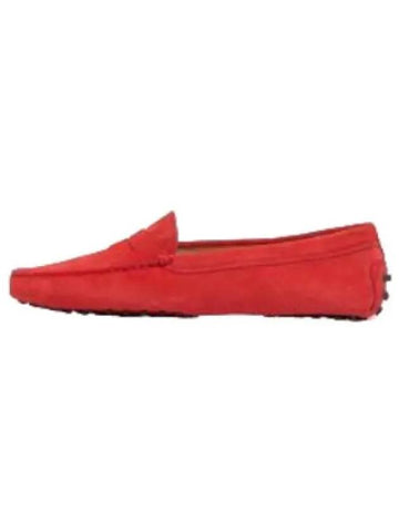 Gomino Suede Driving Shoes Red Loafers - TOD'S - BALAAN 1