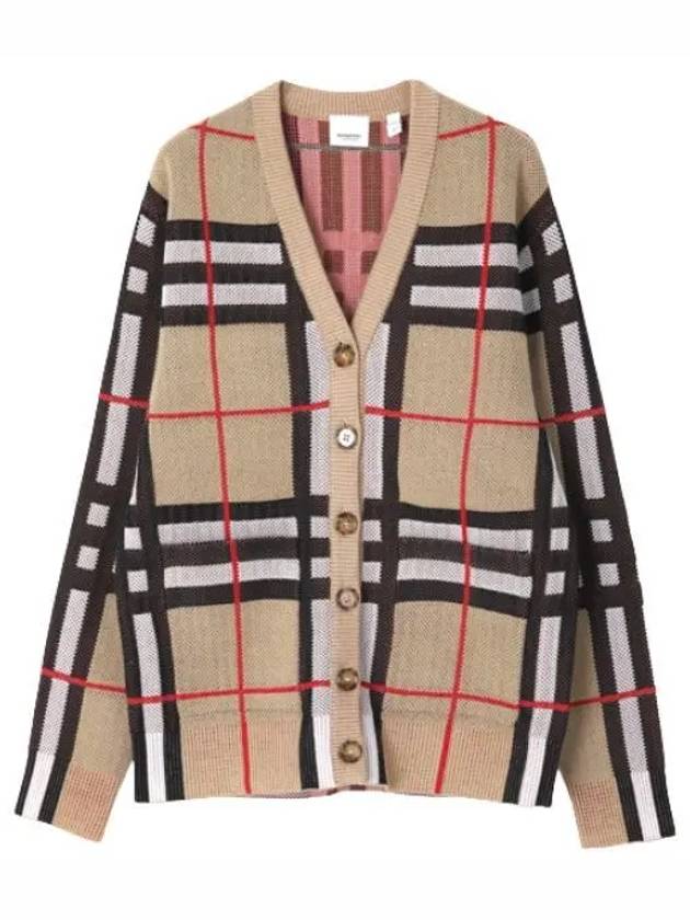 Check technical cotton cardigan women - BURBERRY - BALAAN 1