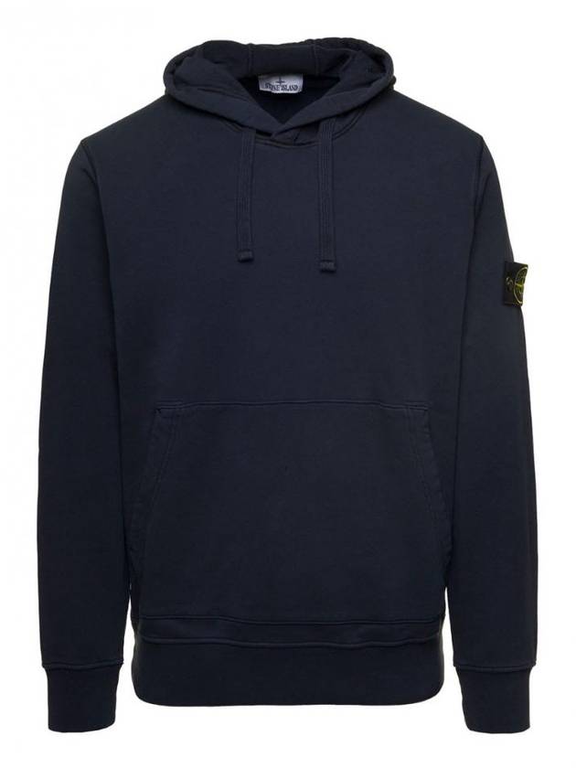 Signature Logo Patch Hoodie Navy - STONE ISLAND - BALAAN 1