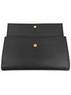 Women s 1MH133 Triangular Logo Saffiano Black Long Wallet - PRADA - BALAAN 7