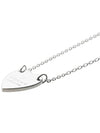 Trademark Heart Pendant Necklace Silver - GUCCI - BALAAN 4