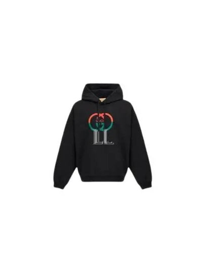 Cotton Jersey Printed Hoodie Sweatshirt Black - GUCCI - BALAAN 2