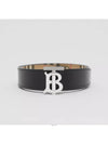 Reversible Monogram Motif Vintage Check Leather Belt Beige - BURBERRY - BALAAN 3