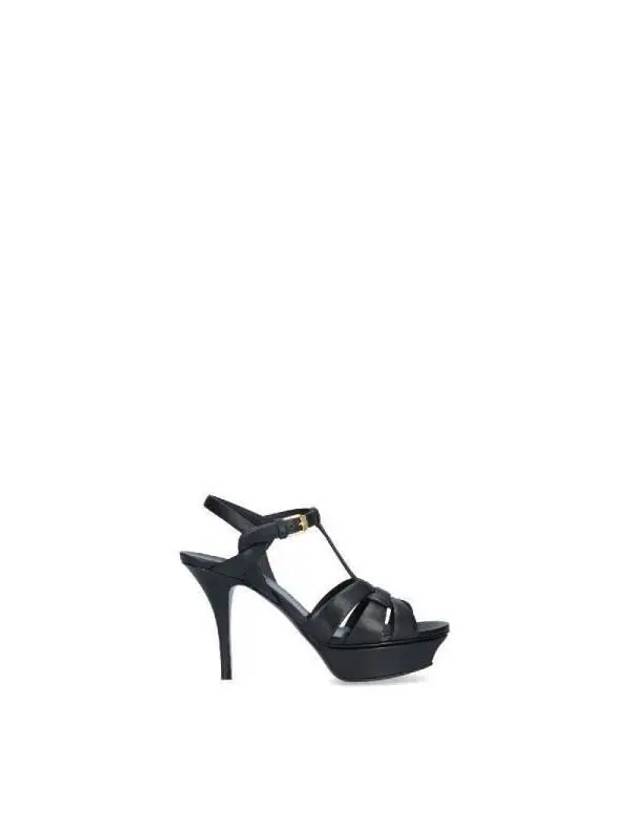 Tribute Platform Sandals Heel Black - SAINT LAURENT - BALAAN 3