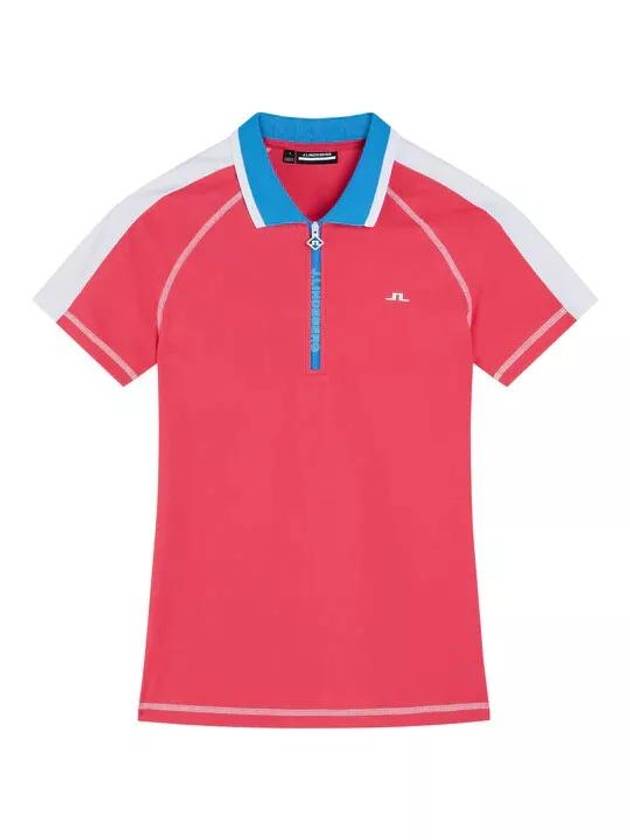 Kourtney Short Sleeve Polo Shirt Azalea - J.LINDEBERG - BALAAN 2