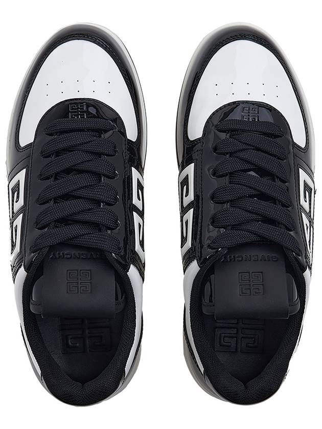 G4 Patent Leather Low Top Sneakers Black White - GIVENCHY - BALAAN 7