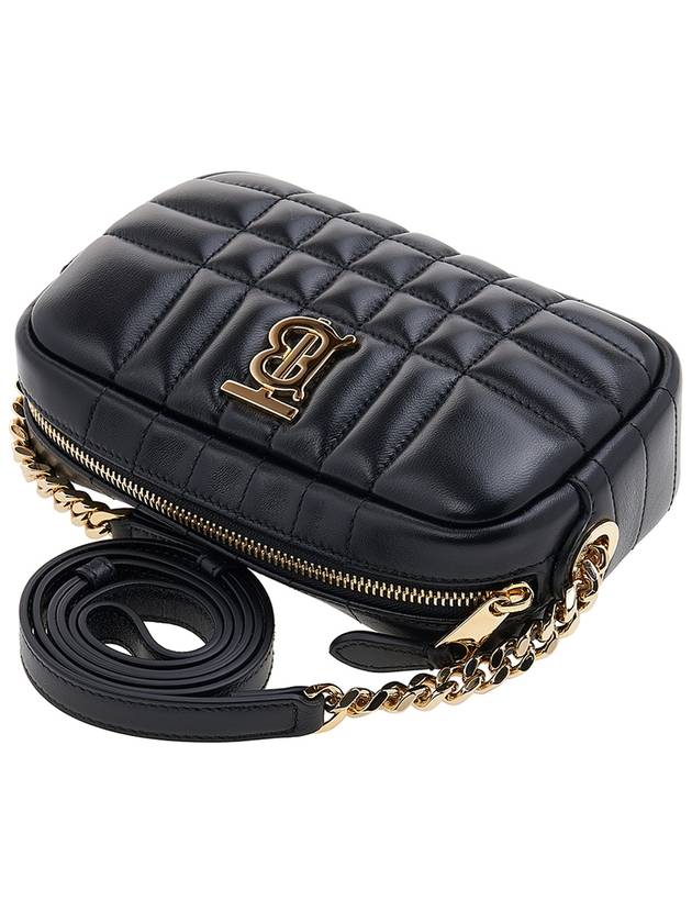 Quilted Leather Mini Lola Camera Shoulder Bag Black - BURBERRY - BALAAN 5