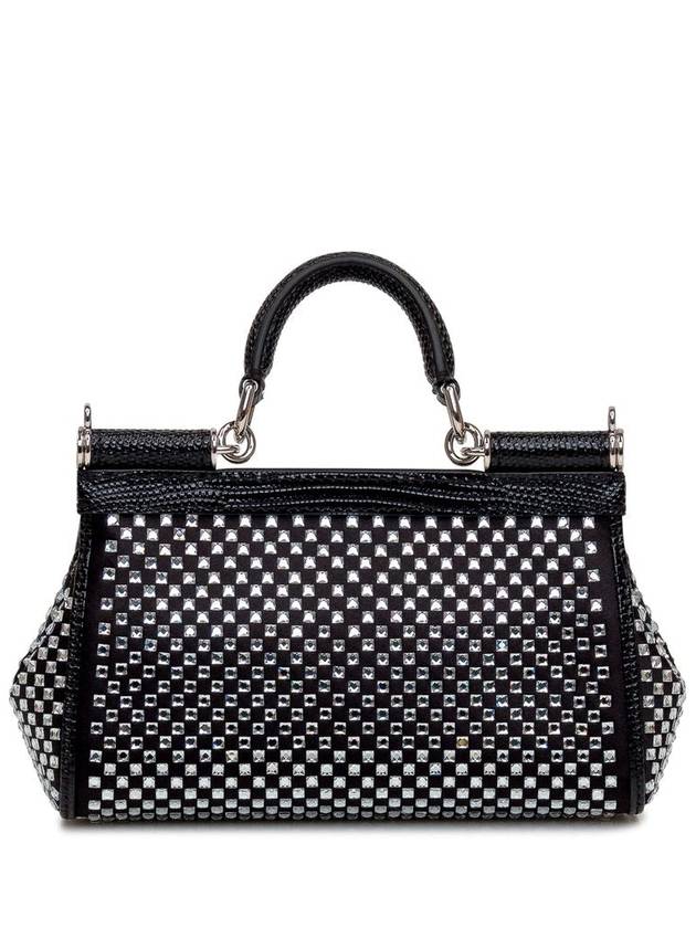 Sicily Crystal Small Tote Bag Black - DOLCE&GABBANA - BALAAN 5