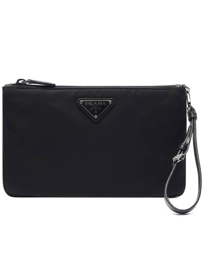 Pocono Nylon Strap Mini Pouch Bag Black - PRADA - BALAAN 2