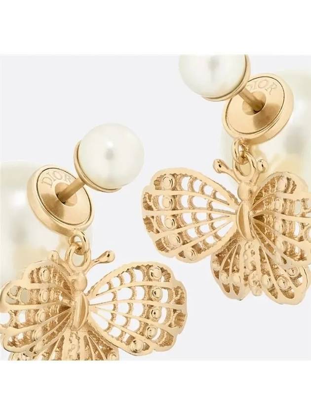 Tribales Resin Pearl Earrings Gold - DIOR - BALAAN 4