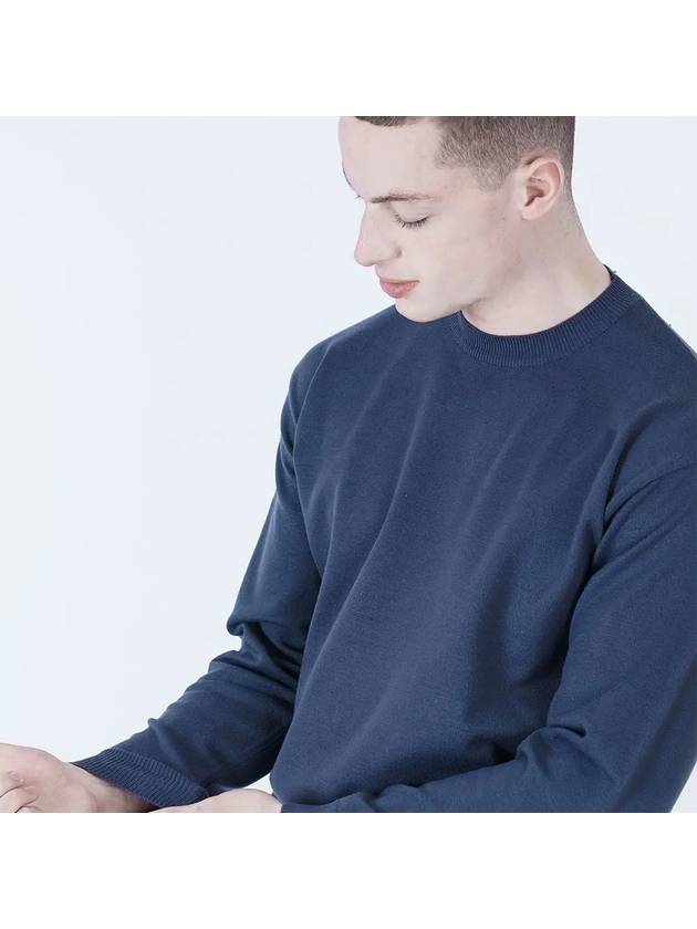 Heavy Basic Round Knit Navy - CHANCE'S NOI - BALAAN 4