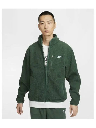 Sportswear Club Fleece Zip-Up Jacket Green - NIKE - BALAAN 1