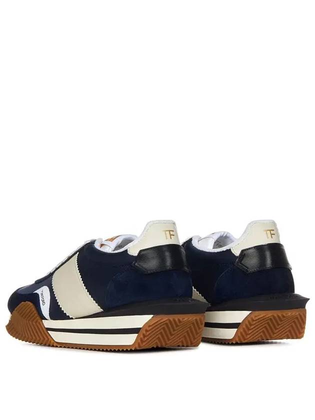 Logo James Panel Low Top Sneakers Navy - TOM FORD - BALAAN 5