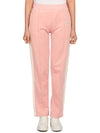 Women's Embroidered Logo Striped Track Pants Baby Pink - SPORTY & RICH - BALAAN 2