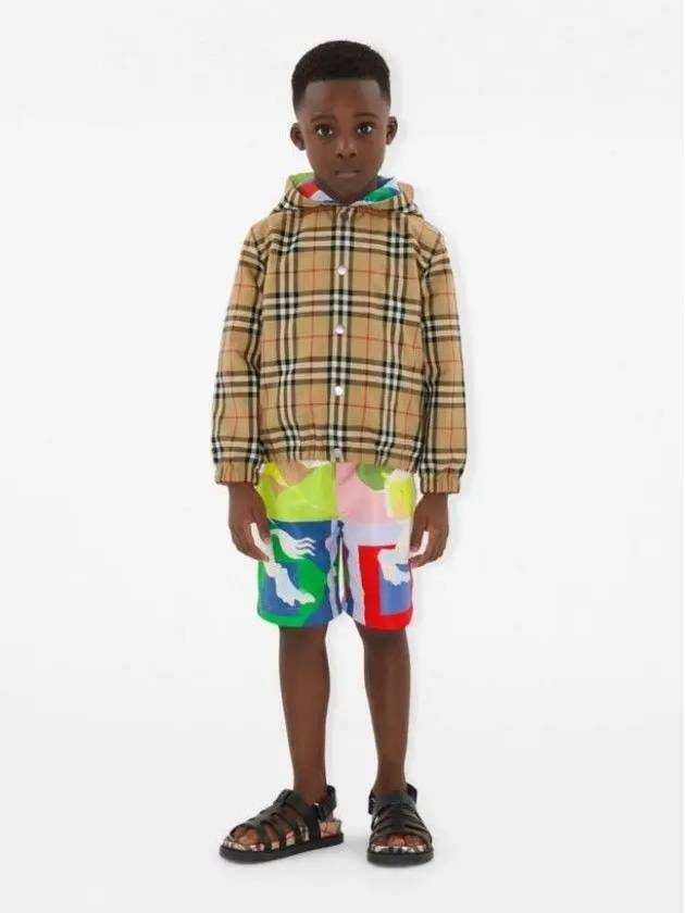 Kids Check Reversible Windbreaker Jacket - BURBERRY - BALAAN 5