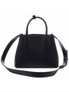 Double Saffiano Leather Mini Bag Black - PRADA - BALAAN 5