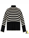 Signature Striped Turtleneck White Black - TOTEME - BALAAN 2