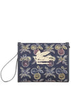 Medium Jacquard Clutch Bag Navy - ETRO - BALAAN 2