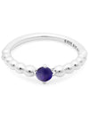 Women's Fabric Purple Beaded Crystal Ring Silver - PANDORA - BALAAN 4