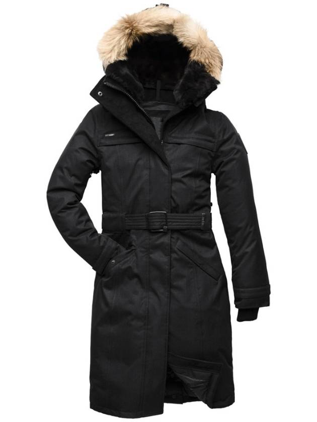 Women's Shera Hooded Long Parka Black - NOBIS - BALAAN 2