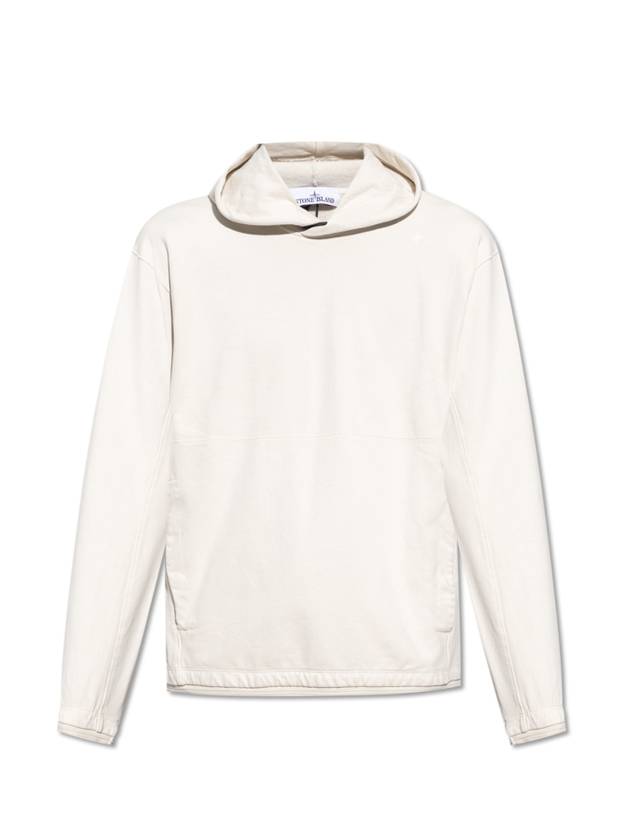 Stellina Super Stretch Cotton Fleece Hoodie Plaster - STONE ISLAND - BALAAN 1