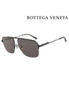 Eyewear Metal Frame Aviator Square Sunglasses Black - BOTTEGA VENETA - BALAAN 3