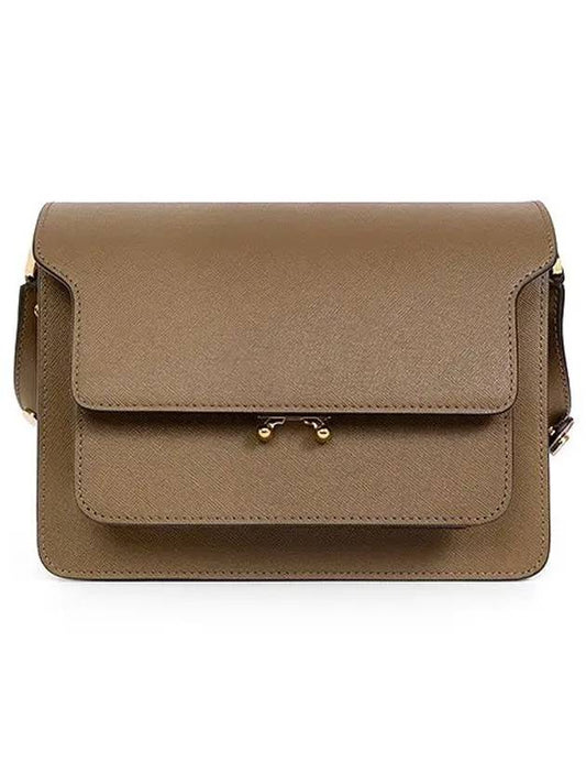 Saffiano Trunk Medium Shoulder Bag Brown - MARNI - BALAAN 2