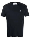 Men's Waffen Logo Patch Short Sleeve T-Shirt Navy - STONE ISLAND - BALAAN 1