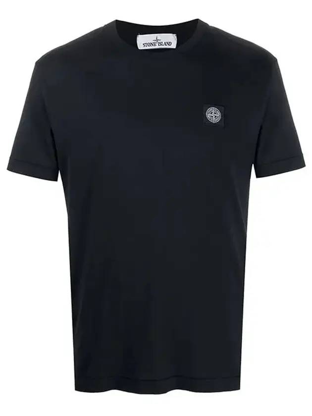 Men's Waffen Logo Patch Short Sleeve T-Shirt Navy - STONE ISLAND - BALAAN 1