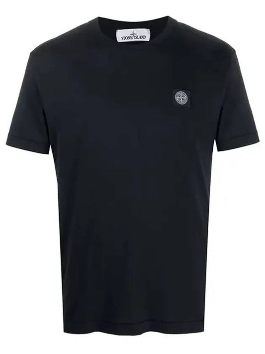 Men's Waffen Logo Patch Short Sleeve T-Shirt Navy - STONE ISLAND - BALAAN 1